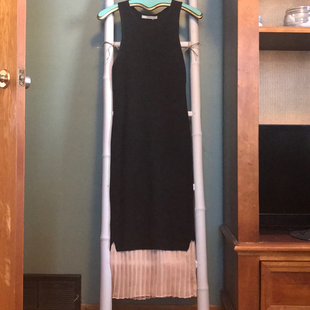 Black knit dress